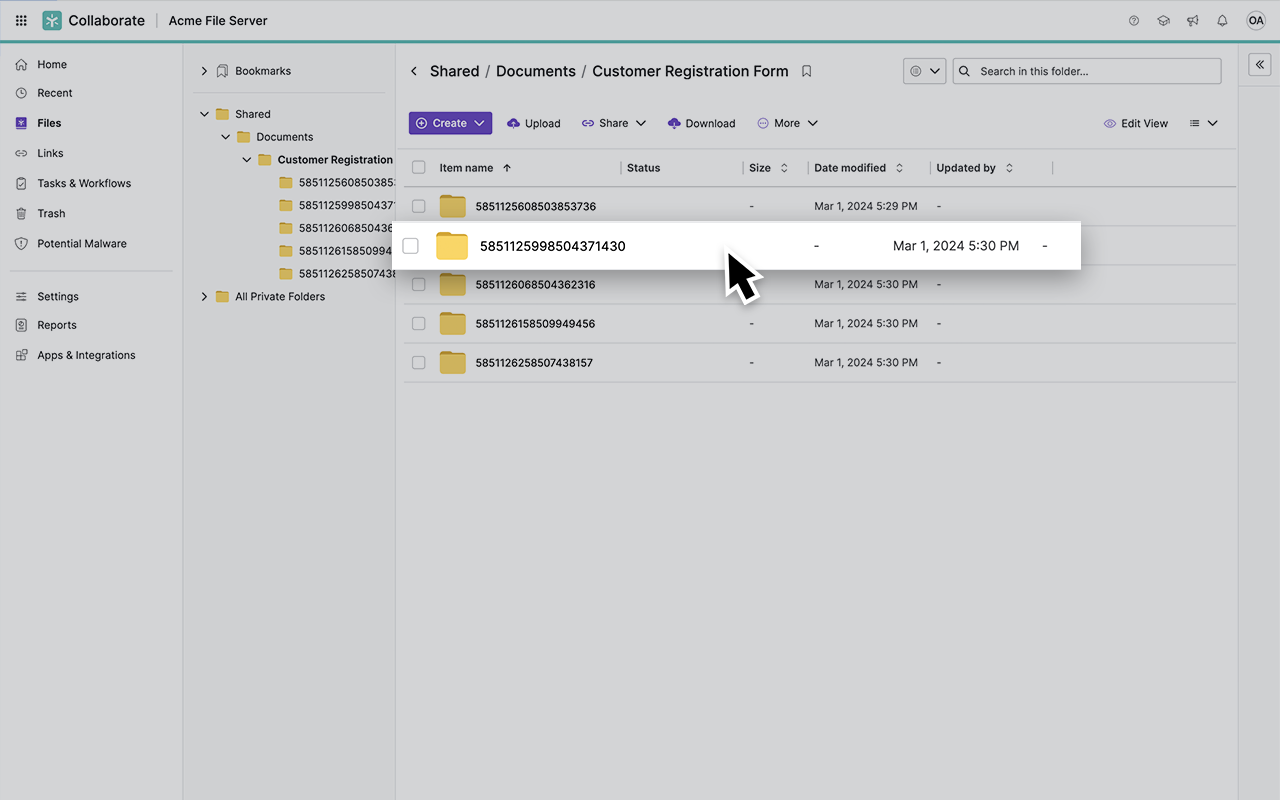 Egnyte Integration Screenshot 4