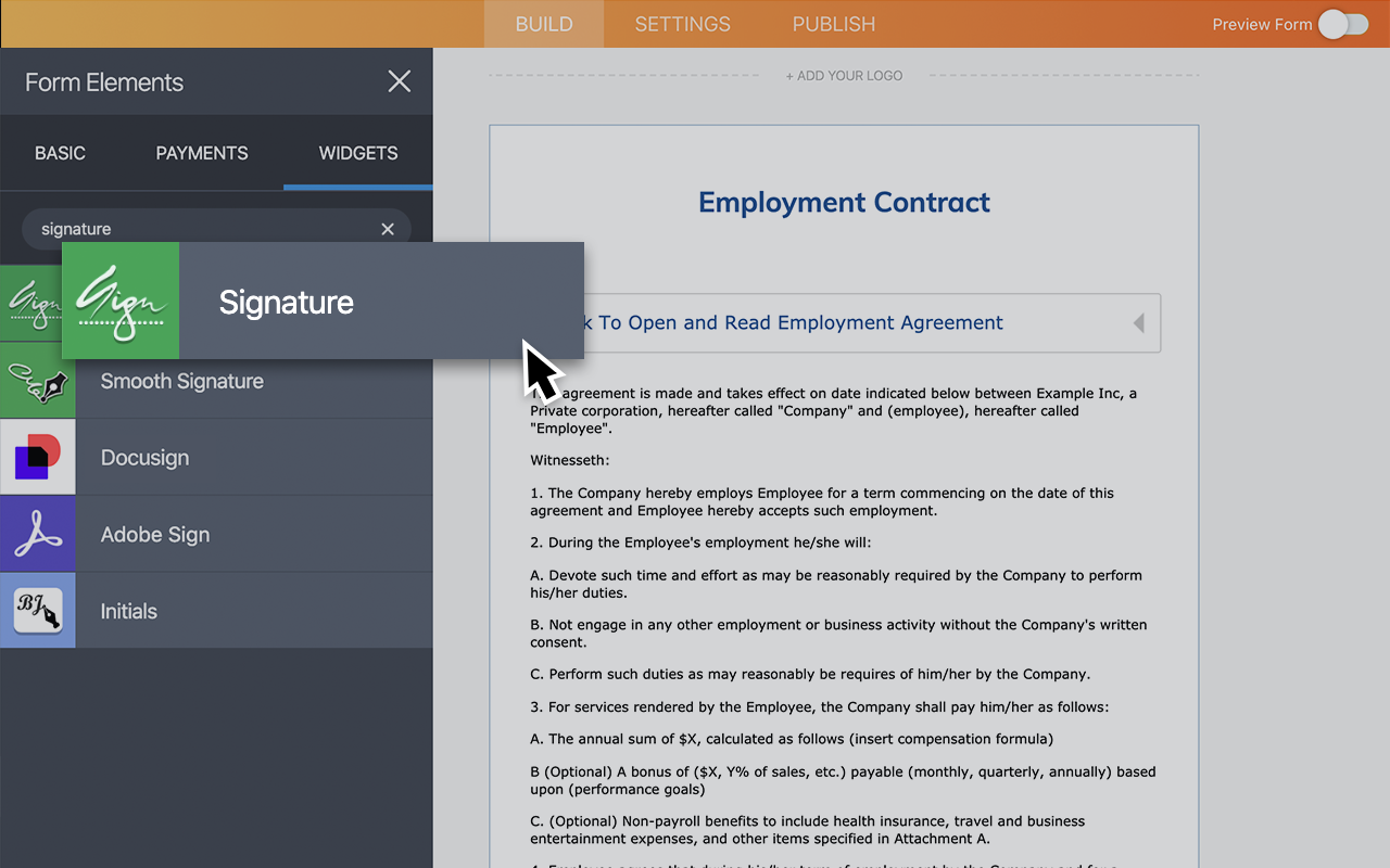 Signature Screenshot 2