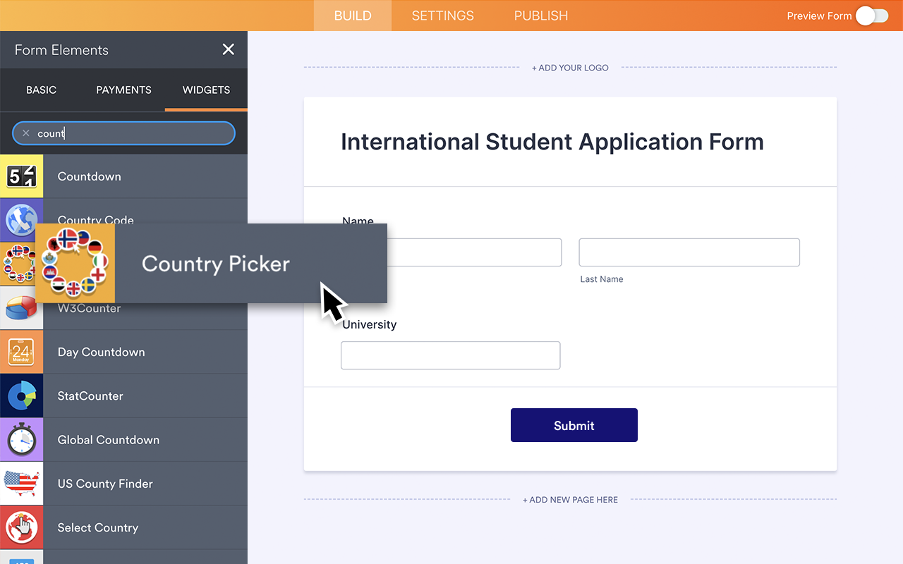 Country Picker Screenshot 2