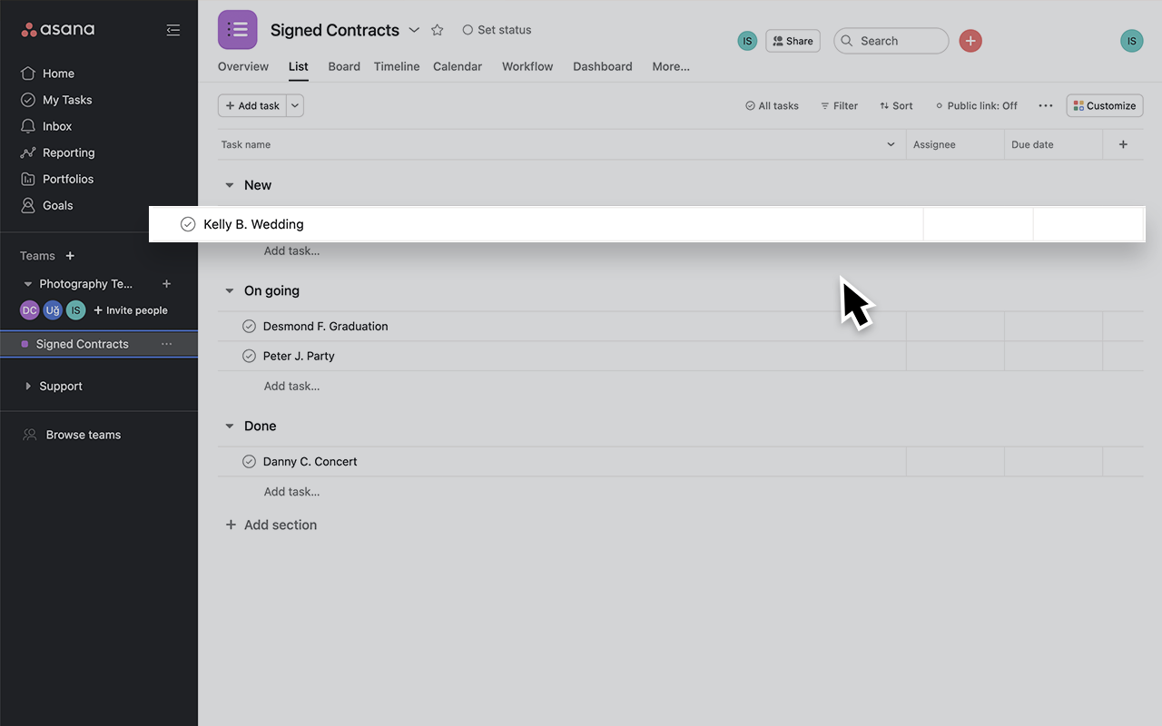 Asana Screenshot 4