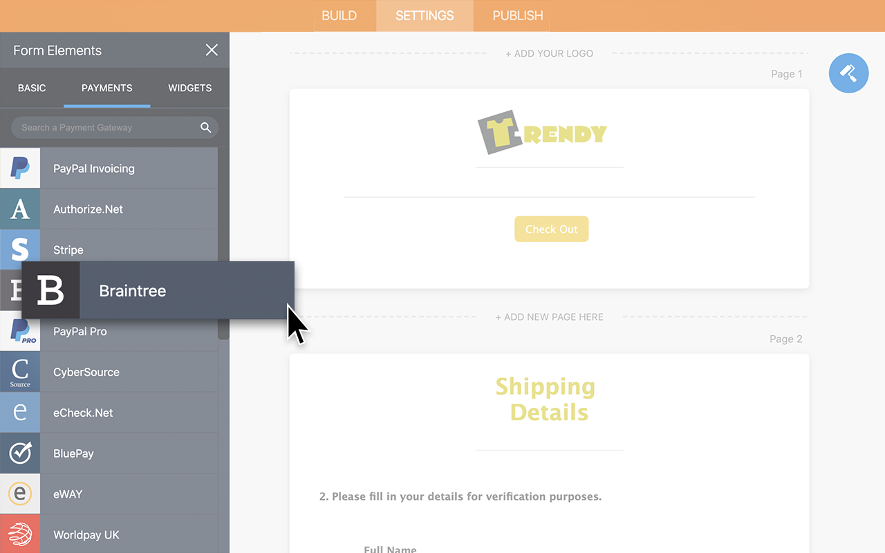 Braintree Integration Screenshot 2