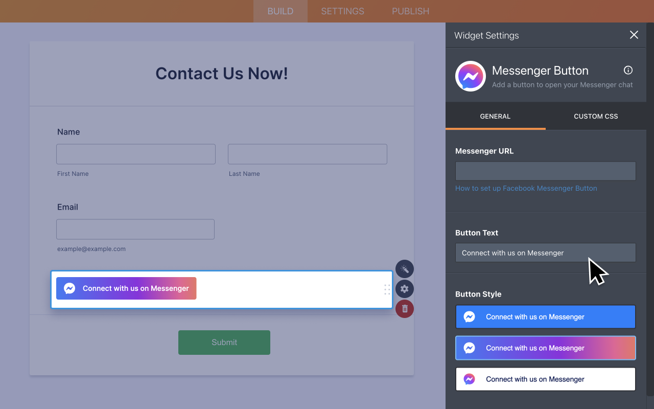 Messenger Button Screenshot 3