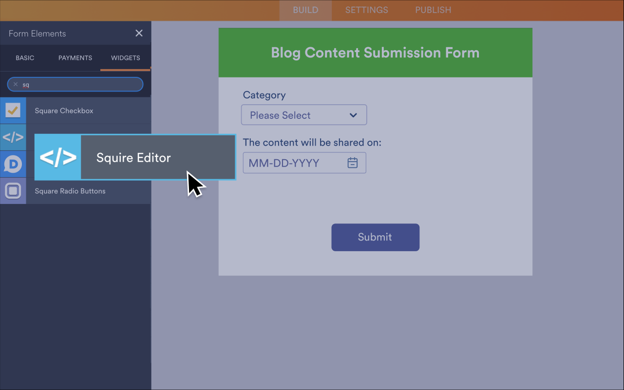 Squire Editor Screenshot 2