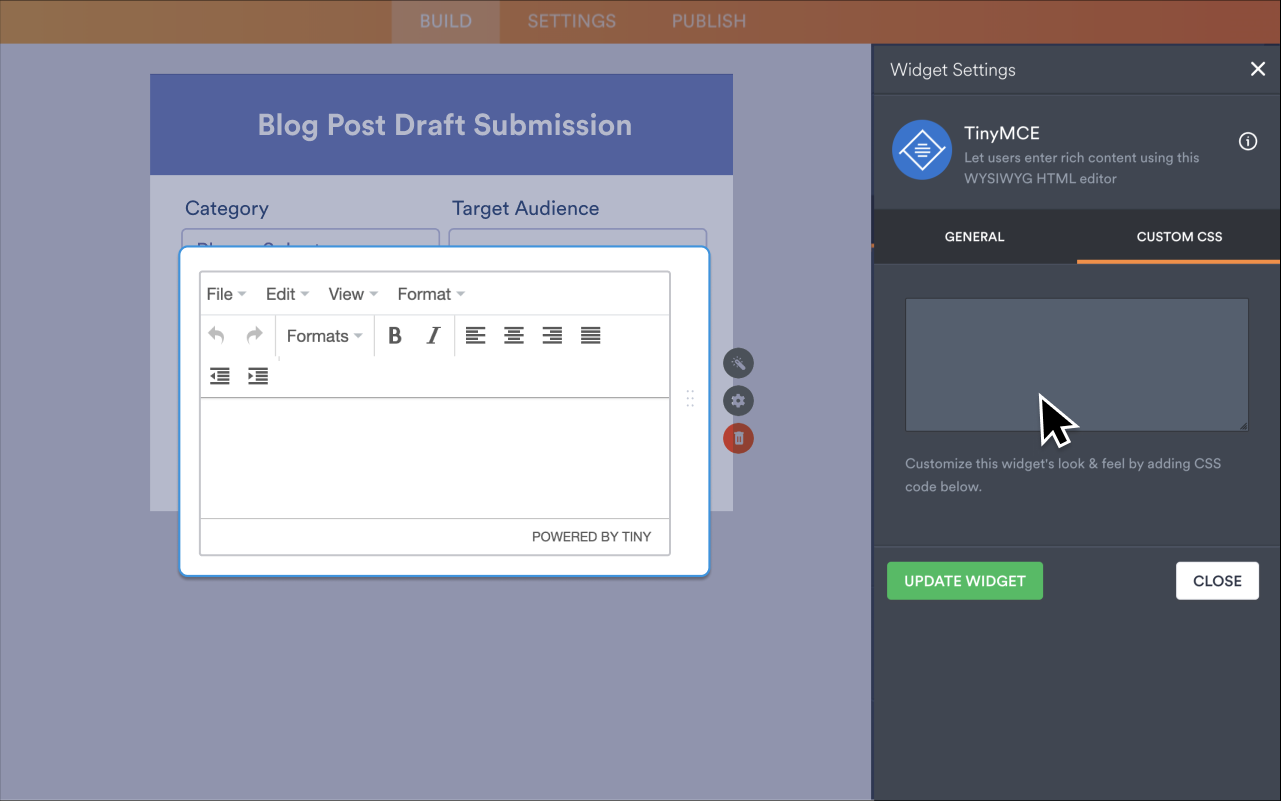 TinyMCE Screenshot 3