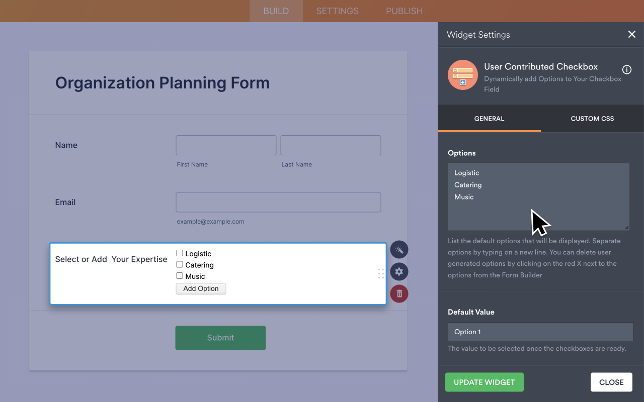 User Contributed Checkbox Screenshot 3