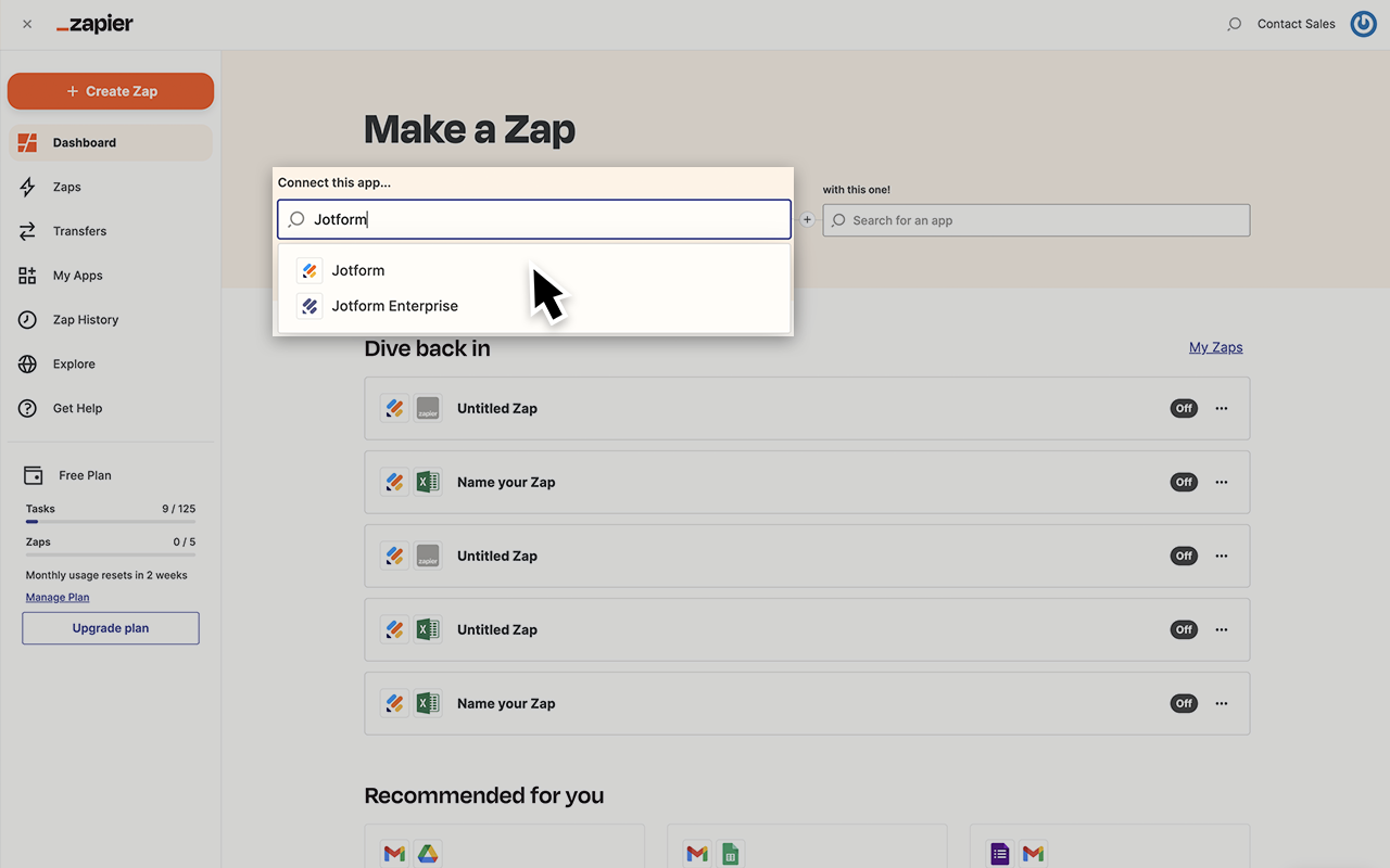 Jotform Zapier Integration Automation Integrations