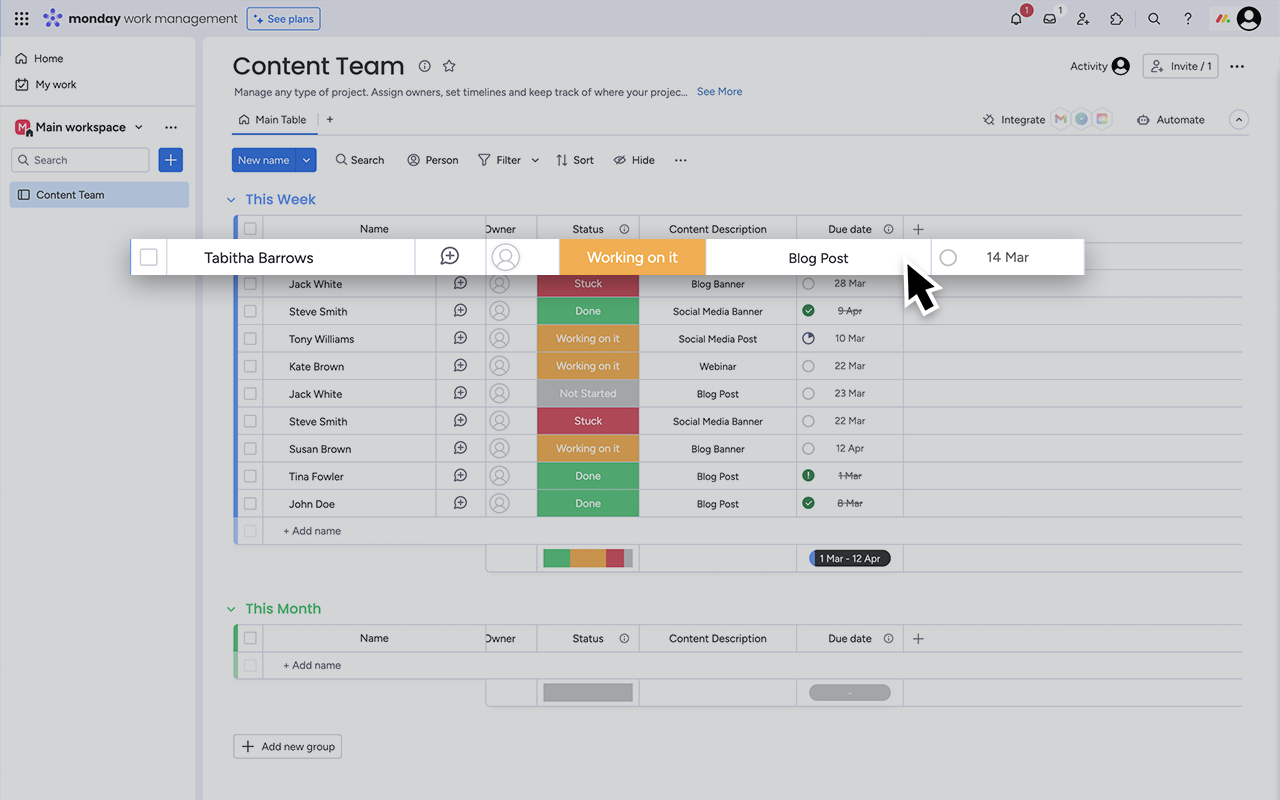 Monday com Integration Screenshot 4