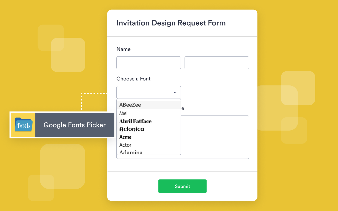Google Fonts Picker Screenshot 1