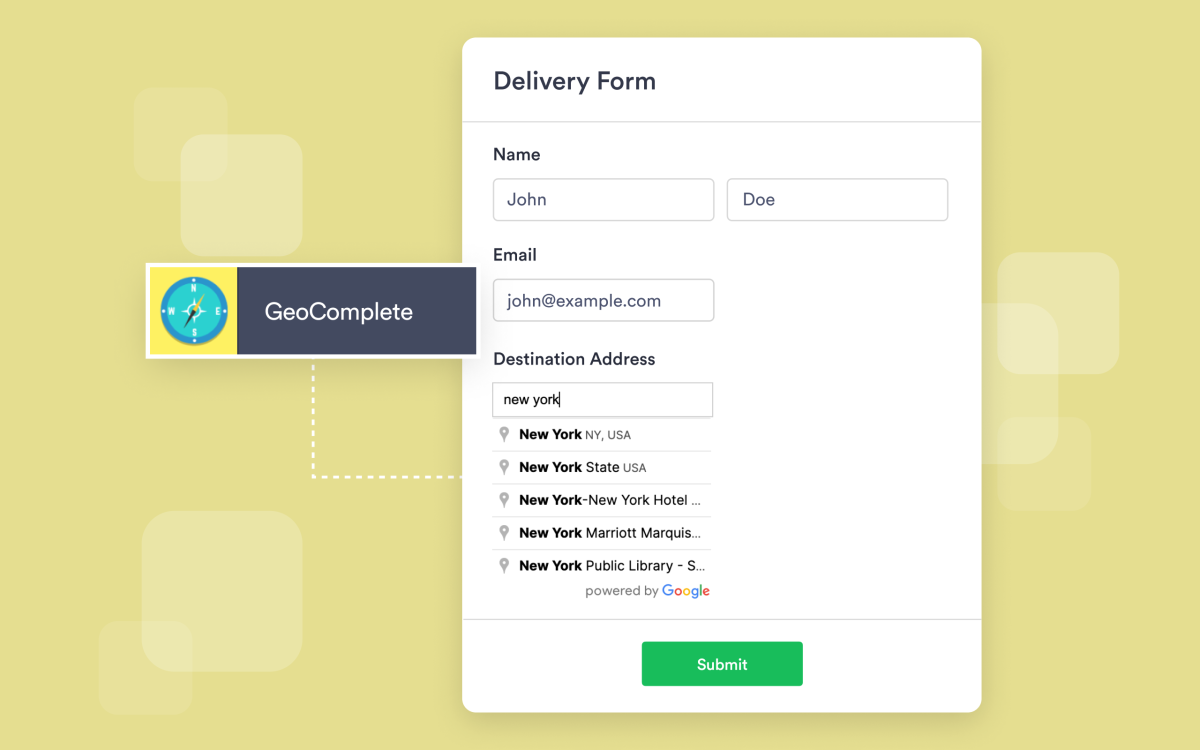 Geocomplete Form Widgets Jotform