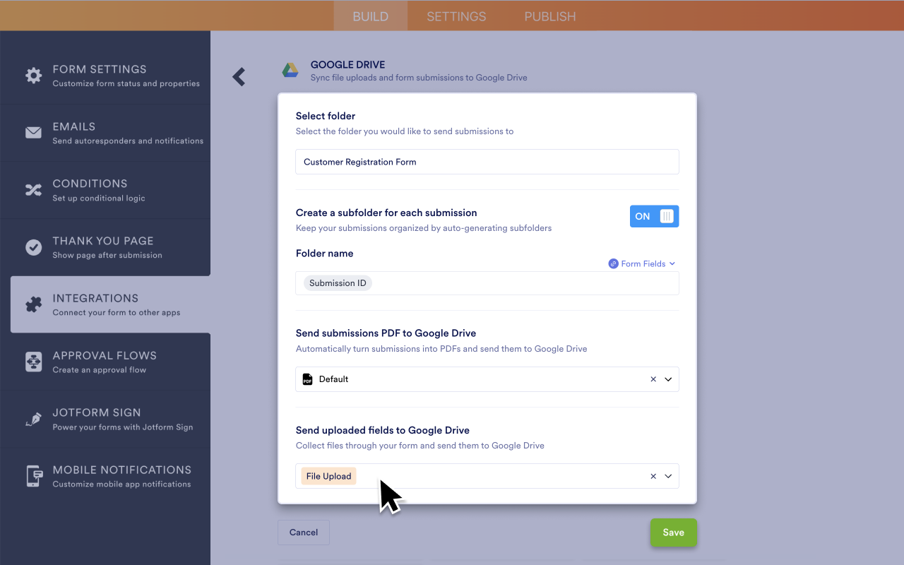 Google Drive Integration Screenshot 3