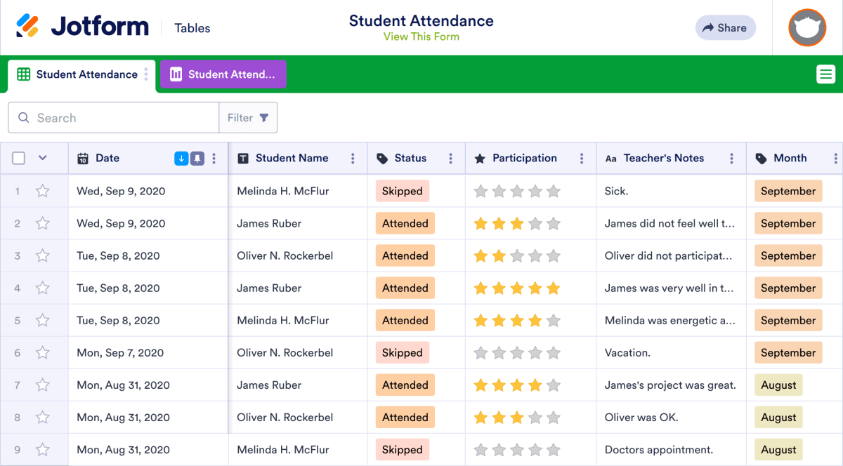 Student Attendance Excel Template Student Attendance Sheet In Excel Template
