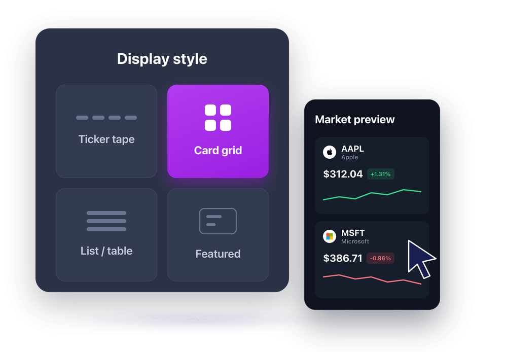 Pick a layout and style