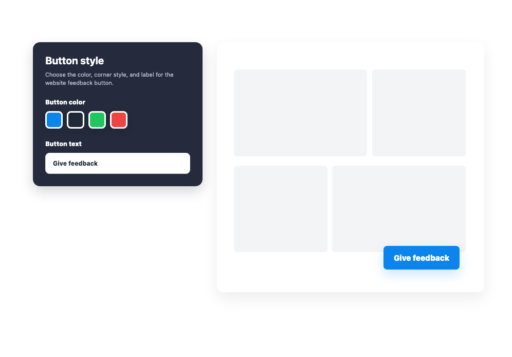 Customize the feedback button