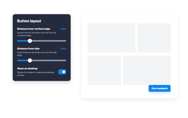 Control the Feedback Button Position