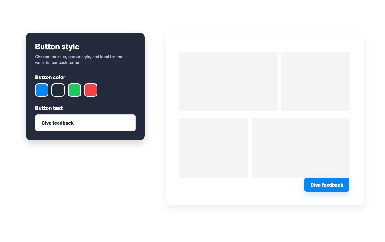Match the button to your website
