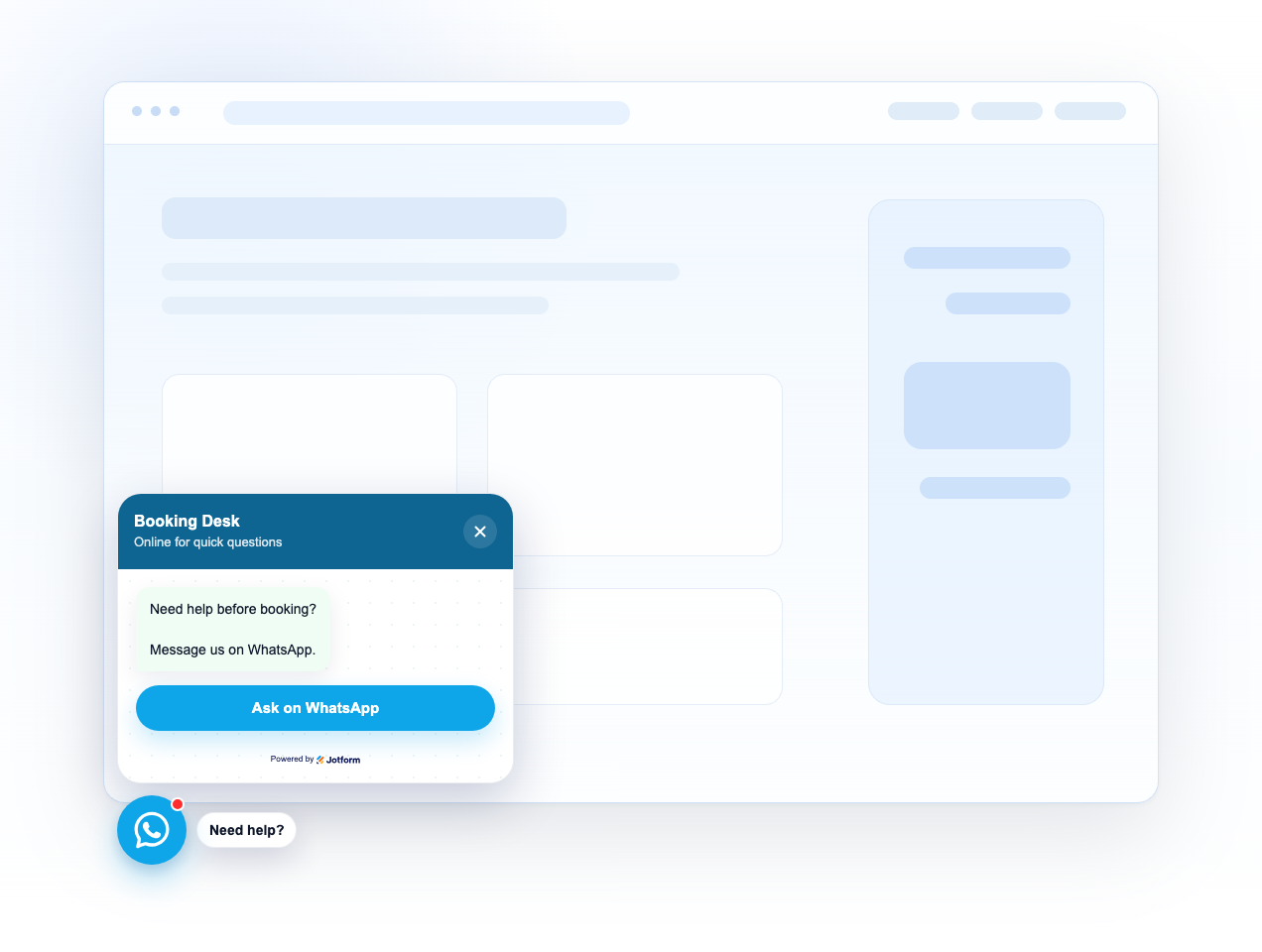 Keep chat visible and on-brand