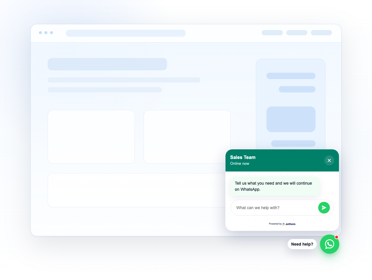 Collect context before WhatsApp opens
