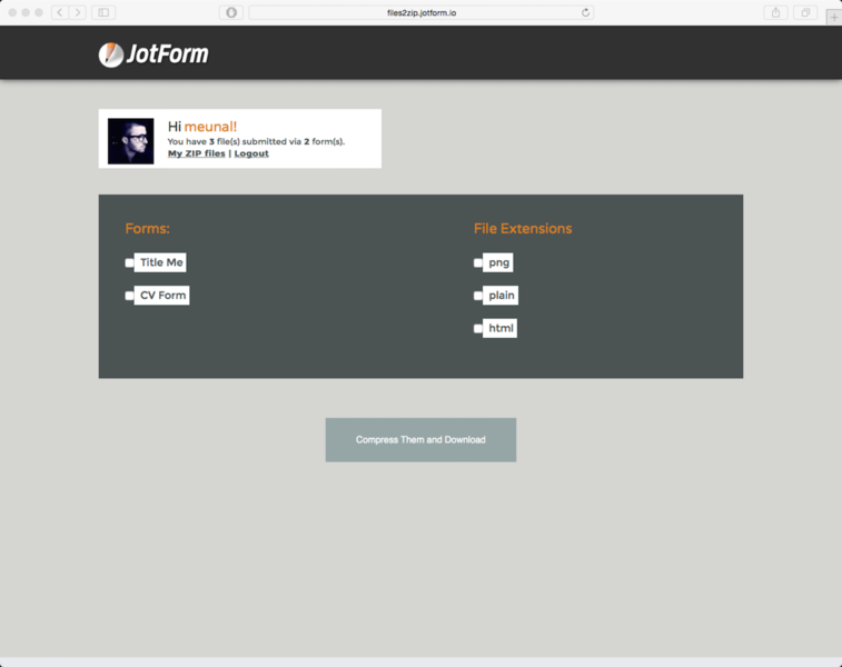 Files 2 ZIP Screenshot 1