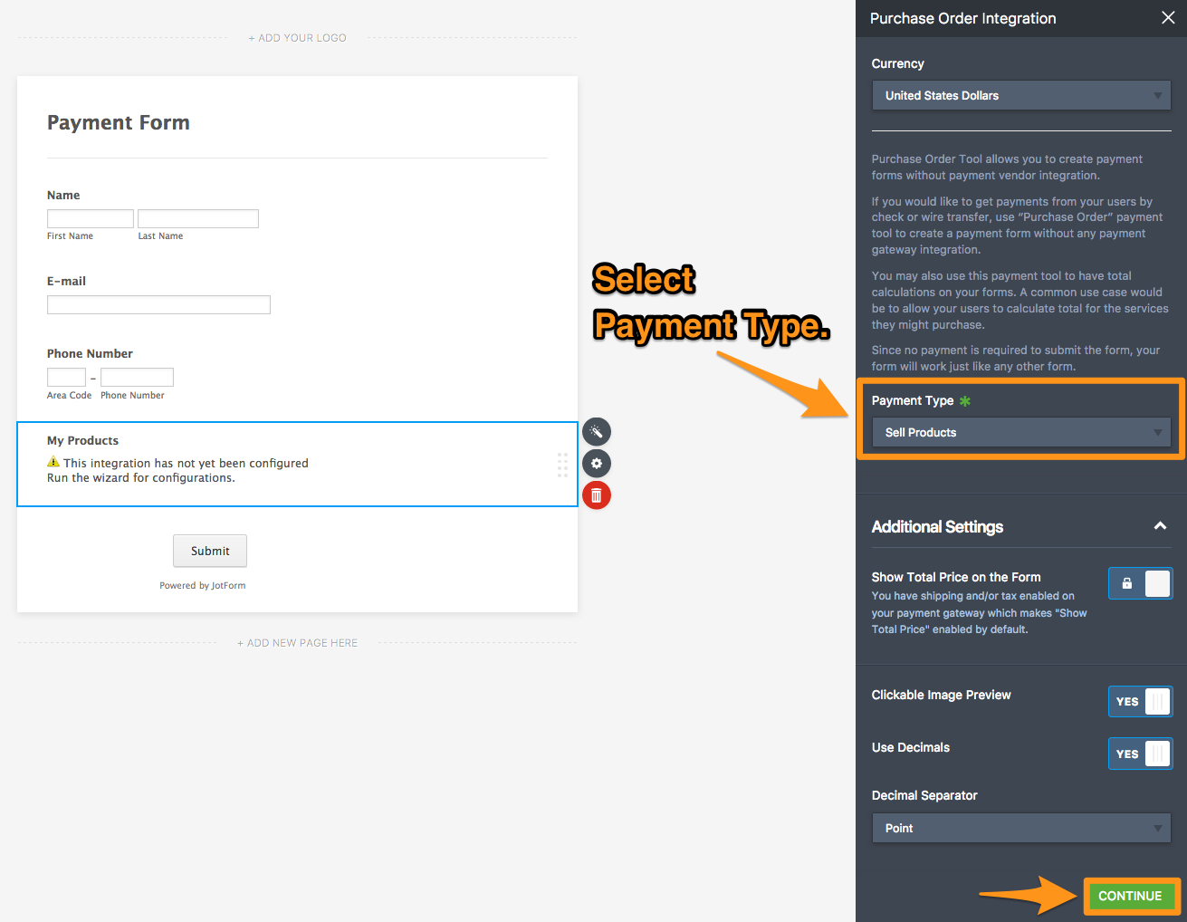 Purchase Order Screenshot 2