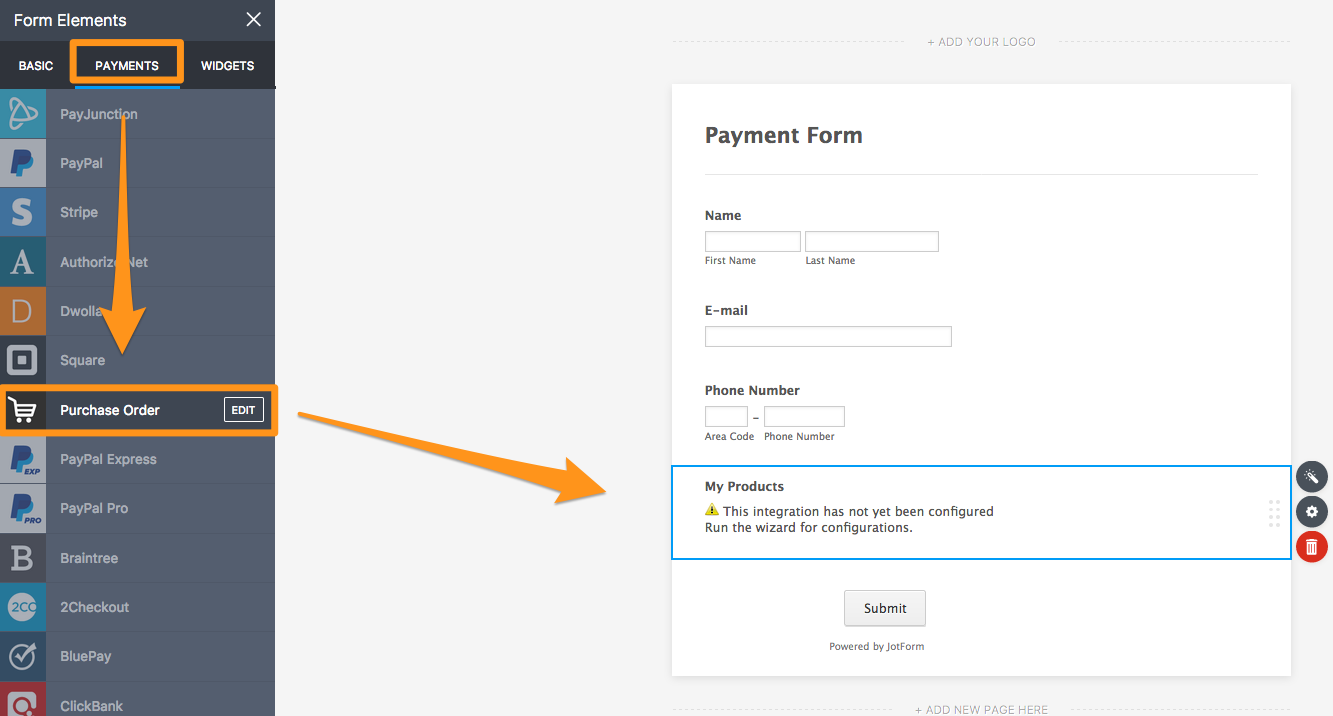 Purchase Order Screenshot 1