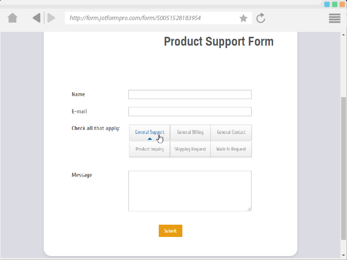Button Checkboxes Screenshot 2