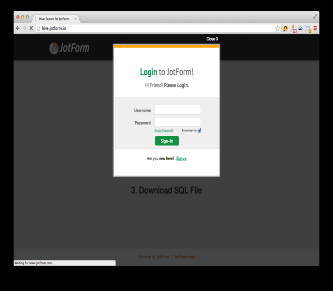 Apache Hive Export Screenshot 2