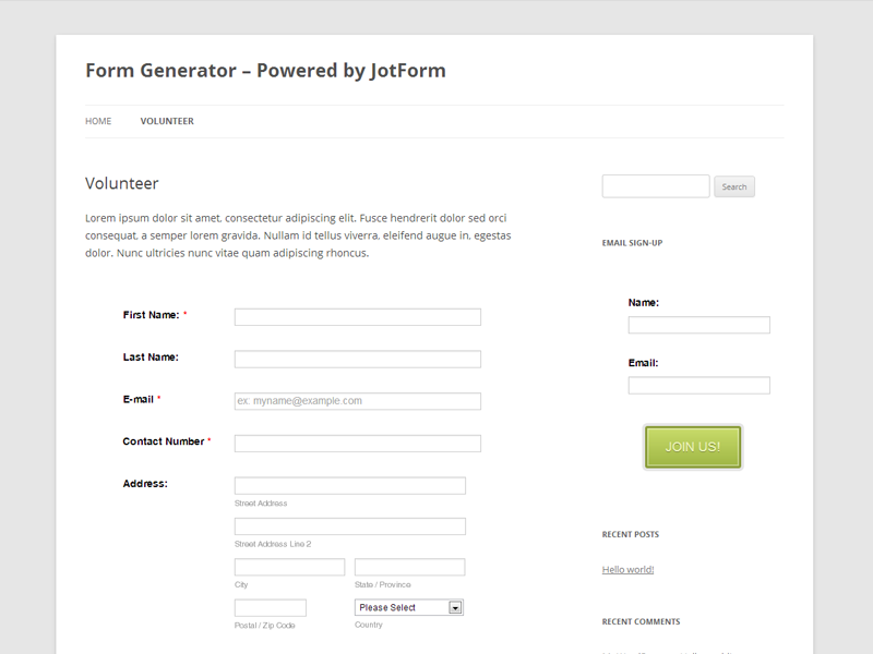 Form Generator for WordPress Screenshot 10