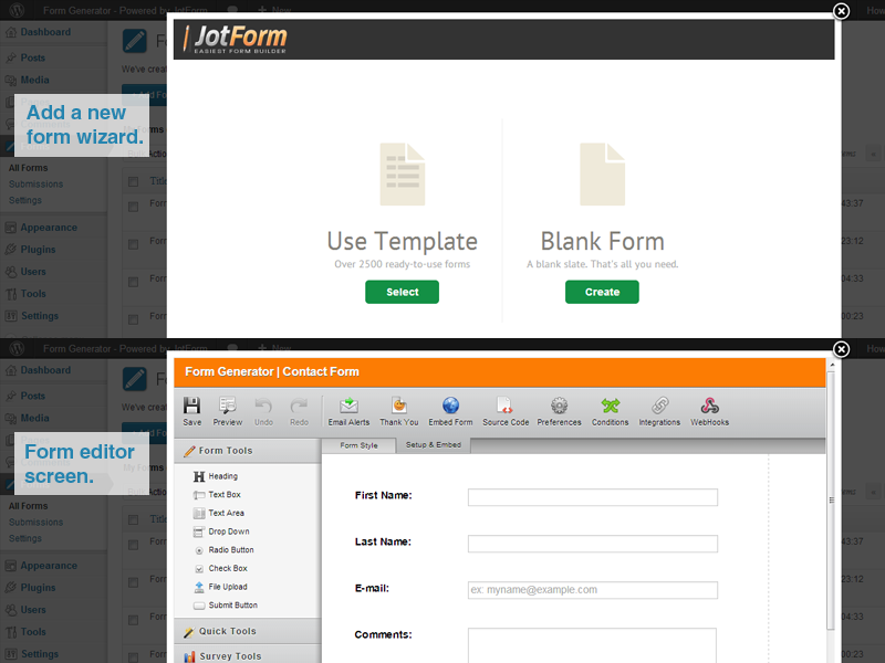 Form Generator for WordPress Screenshot 5