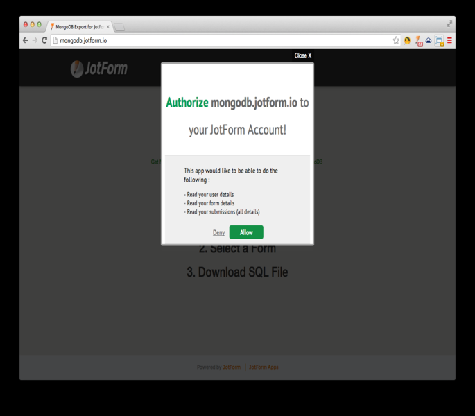 MongoDB Export Screenshot 3