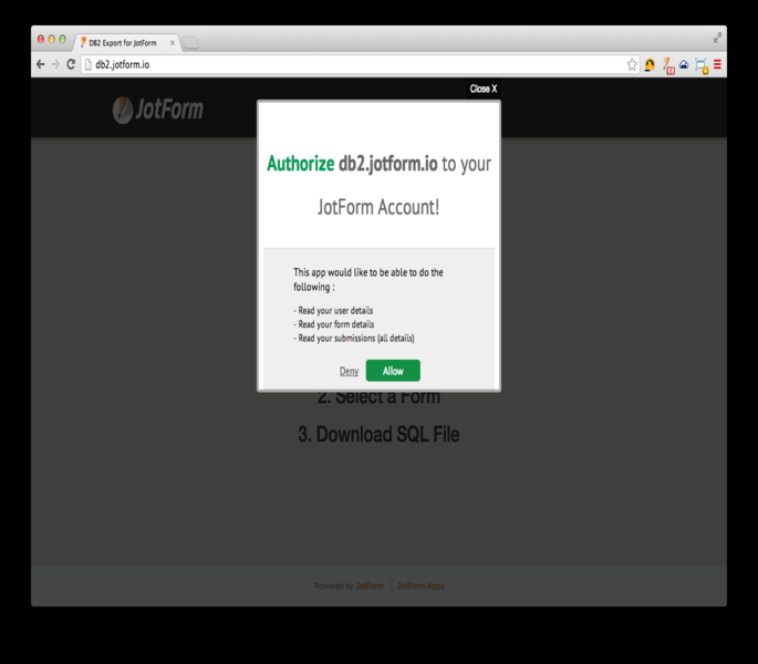 DB2 Export Screenshot 3