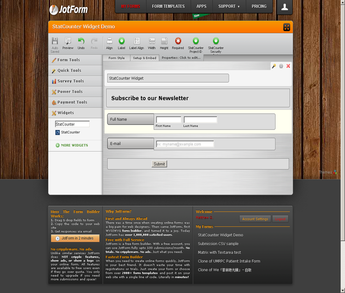 StatCounter Screenshot 1