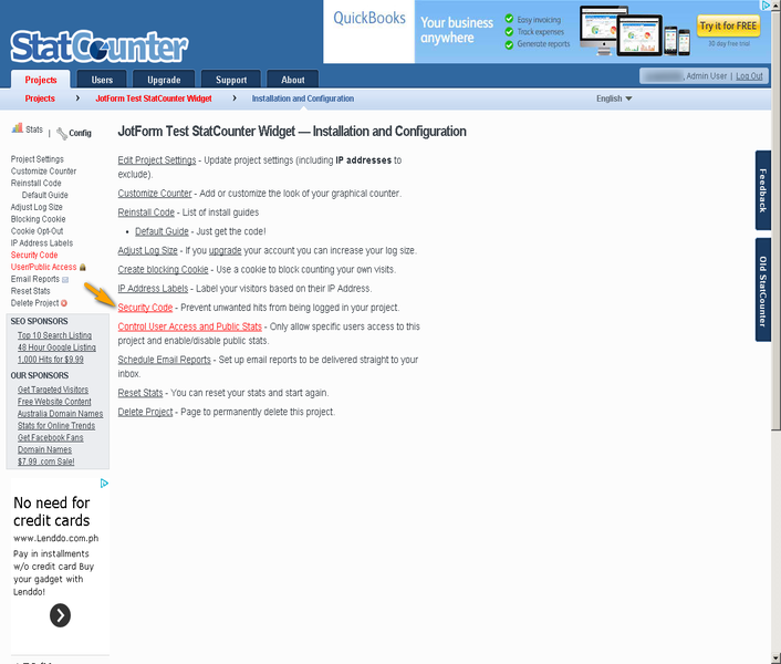 StatCounter Screenshot 3