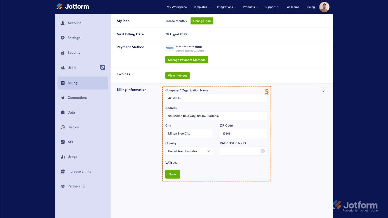 Account Management: Updating Contact Information to Pay Invoice Image 3 Screenshot 62