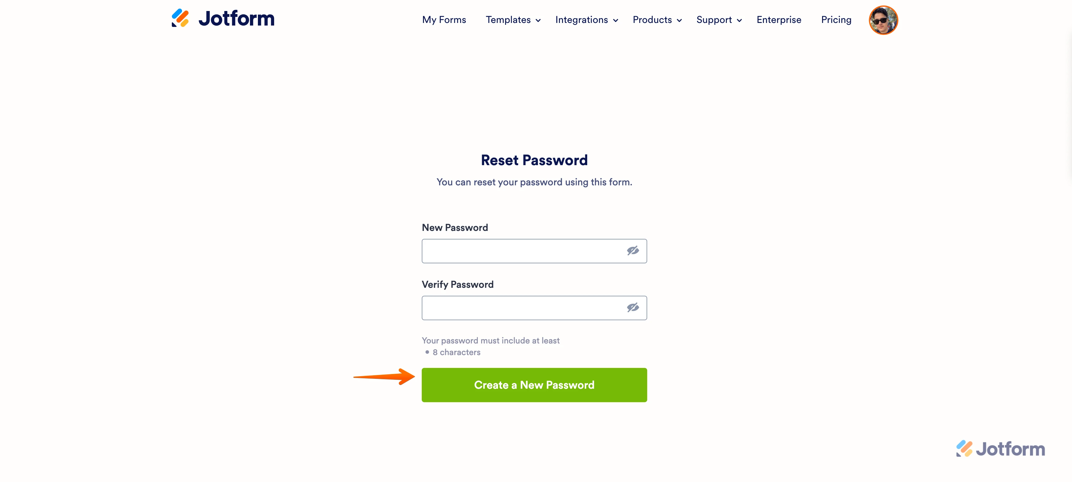 New password not working Screenshot 104