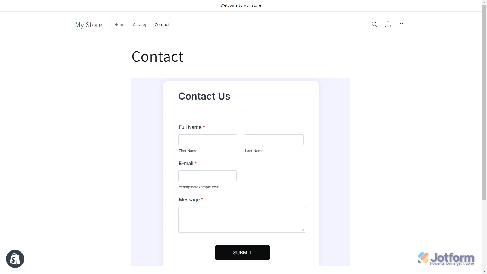 
Shopify Integration: Only Form to Fill Name Appears, Store Not Opening
Image-4