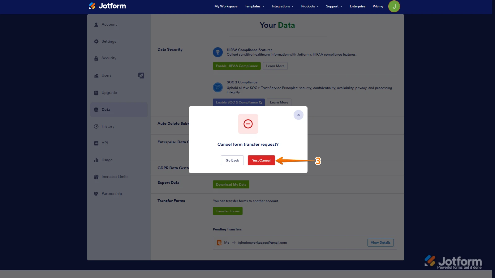 Jotformのフォームのオーナーチェンジ Image 7 Screenshot 156