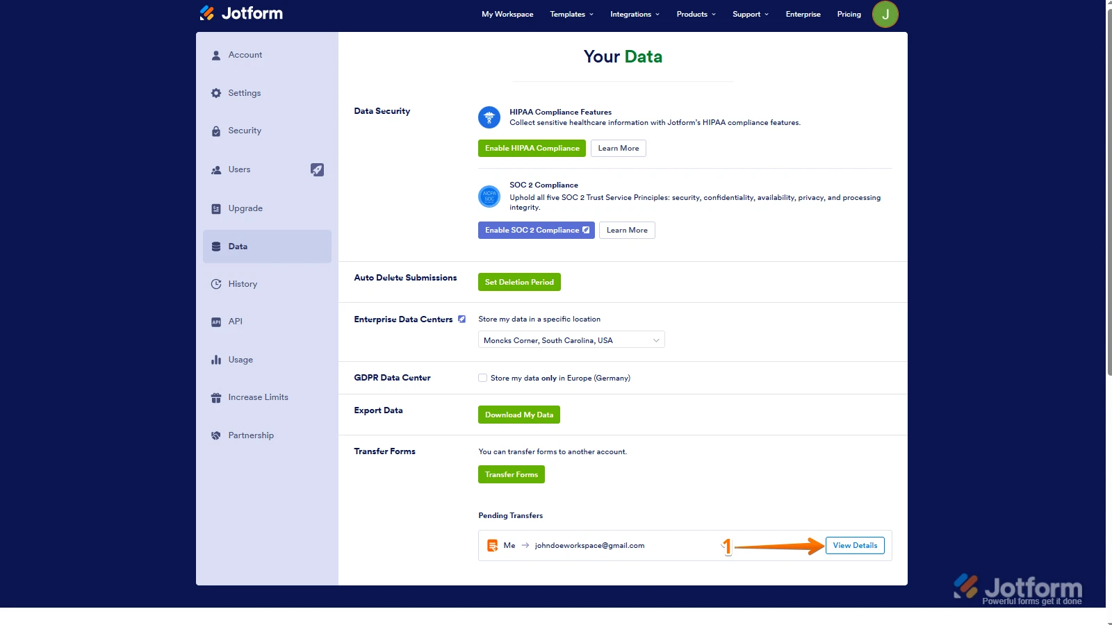 Jotformのフォームのオーナーチェンジ Image 5 Screenshot 134