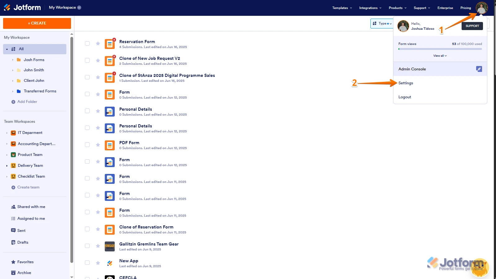Teşekkür Sayfası: Jotform Marka Yazısının Kaldırılması ve Formun İframe ile Web Sitesine Eklenmesi Image 1 Screenshot 40