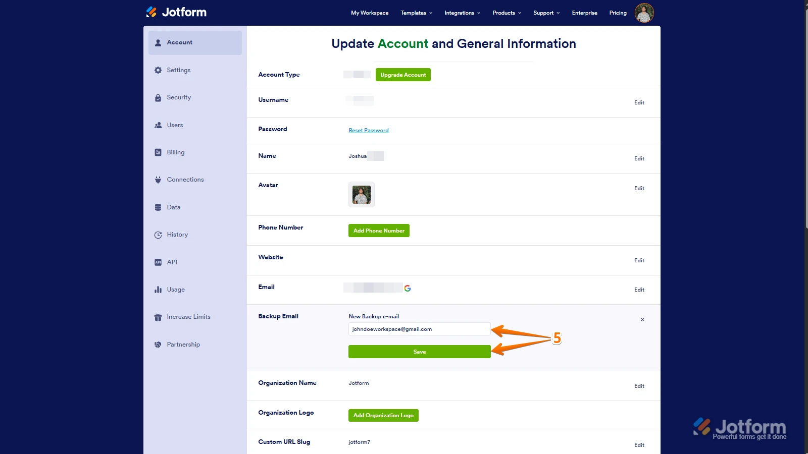 Unable to Add a Backup Email Image 3 Screenshot 82