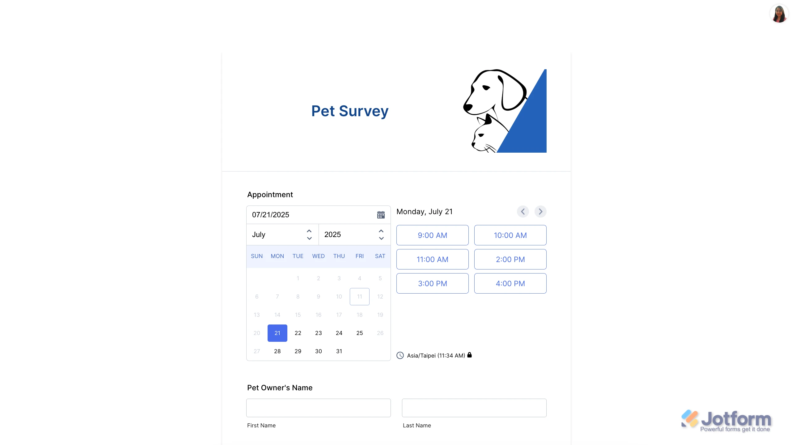 Blocked dates example Screenshot 21