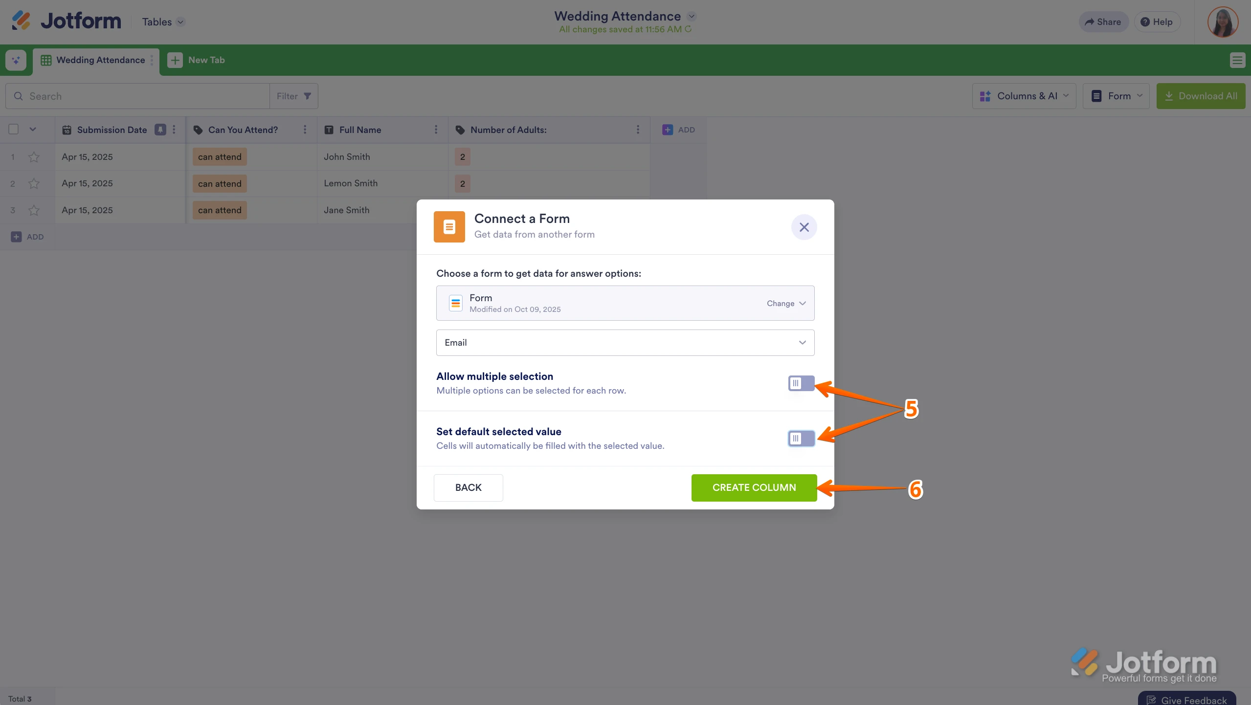 Create Column Button Screenshot 21