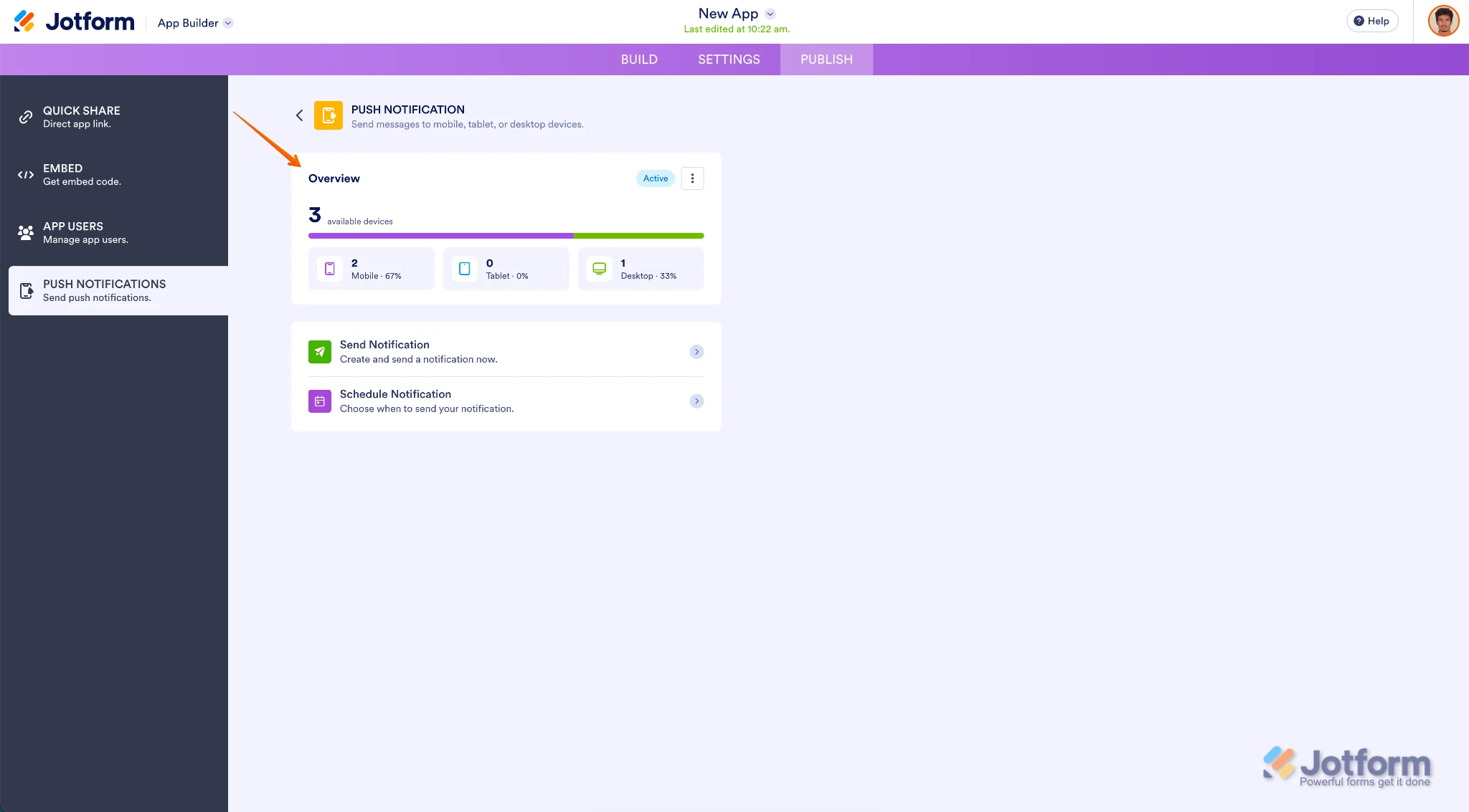 Jotform App (Uygulama): Bildirimleri topluca görmek Image 9 Screenshot 208