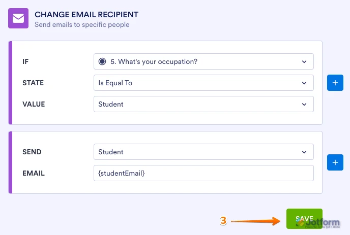 Conditional Logic Email Setup Example Screenshot 21