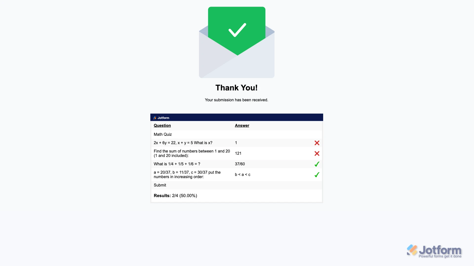 Quiz Results Example Screenshot 32