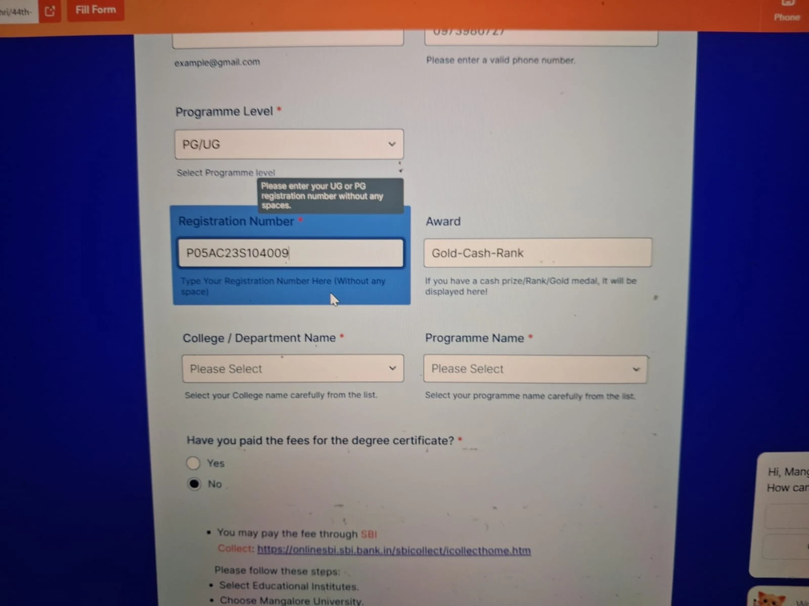Auto populate Prize Name from Registration Number in Form Image 2 Screenshot 51