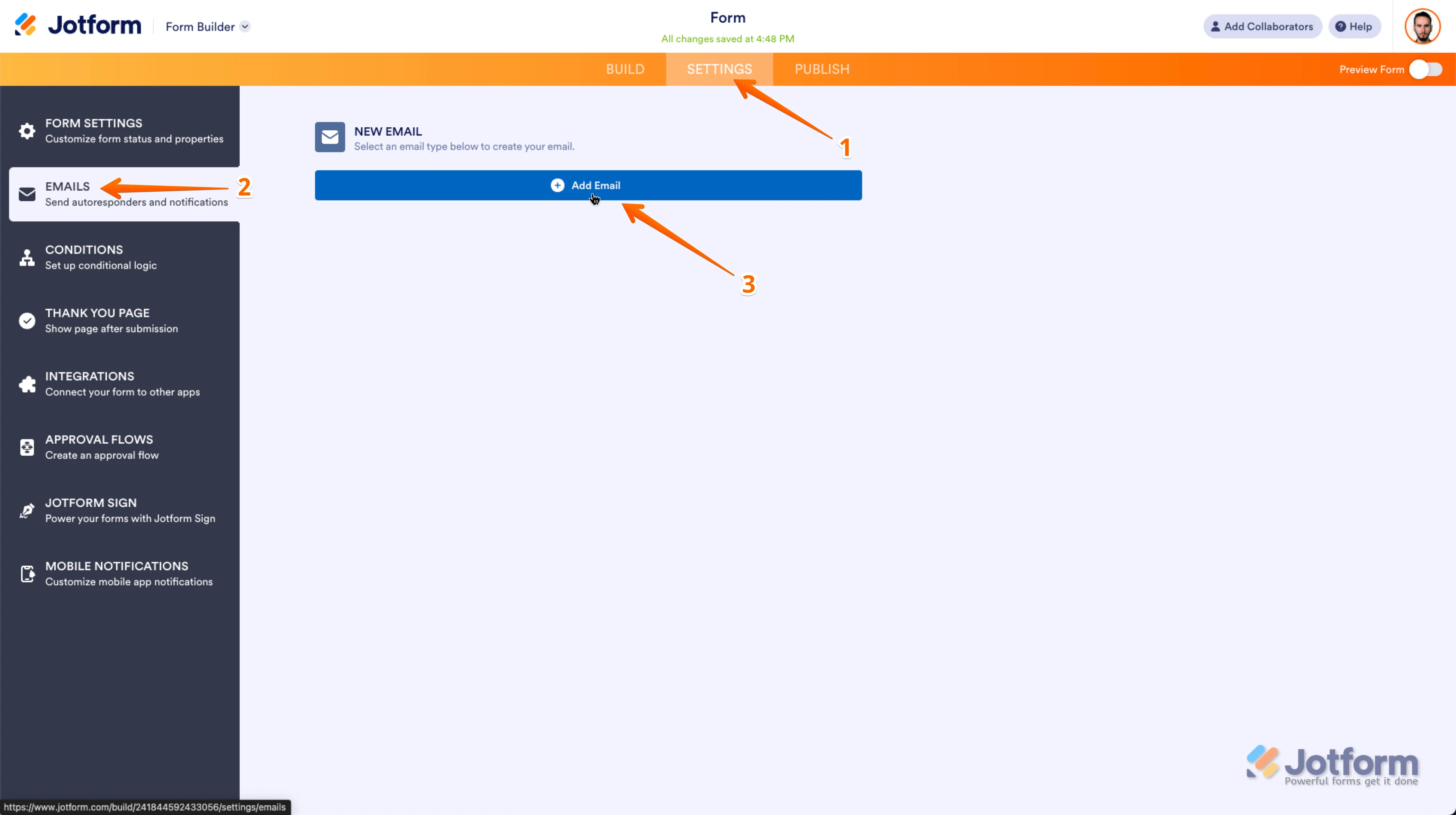 How to set up notification email Image 1 Screenshot 40