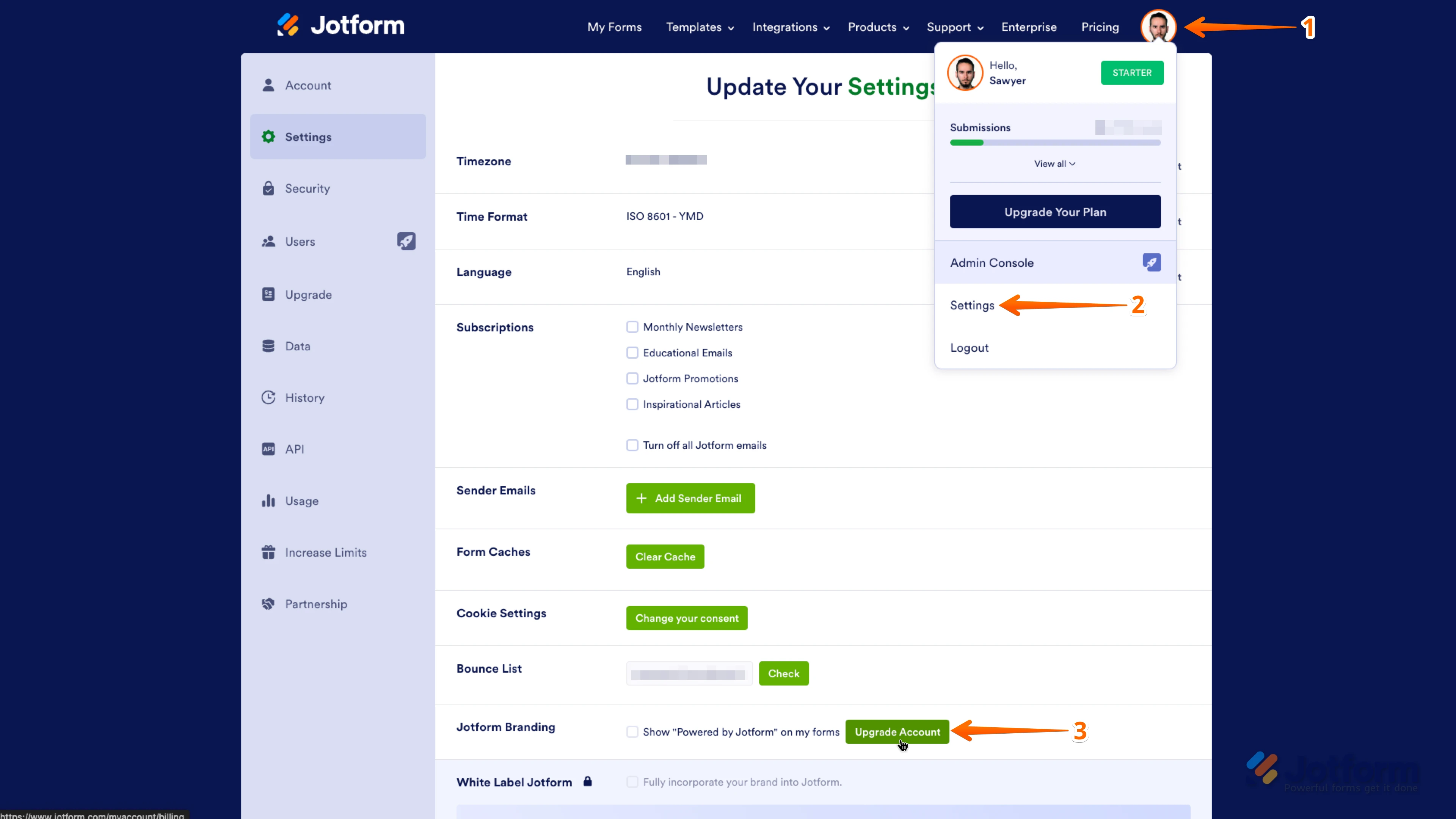 How to remove the Jotform Branding? Image 1 Screenshot 30