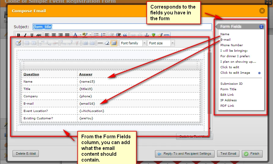 Email Alerts: Customize content and form fields Image 2 Screenshot 61