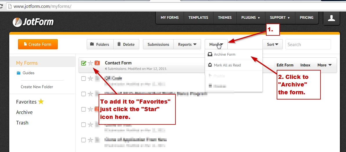 How to add form in Favorites and archive it? Image 1 Screenshot 20