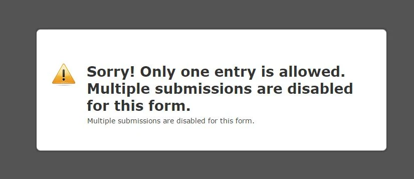 Multiple submissions are disabled for this form Image 3 Screenshot 72